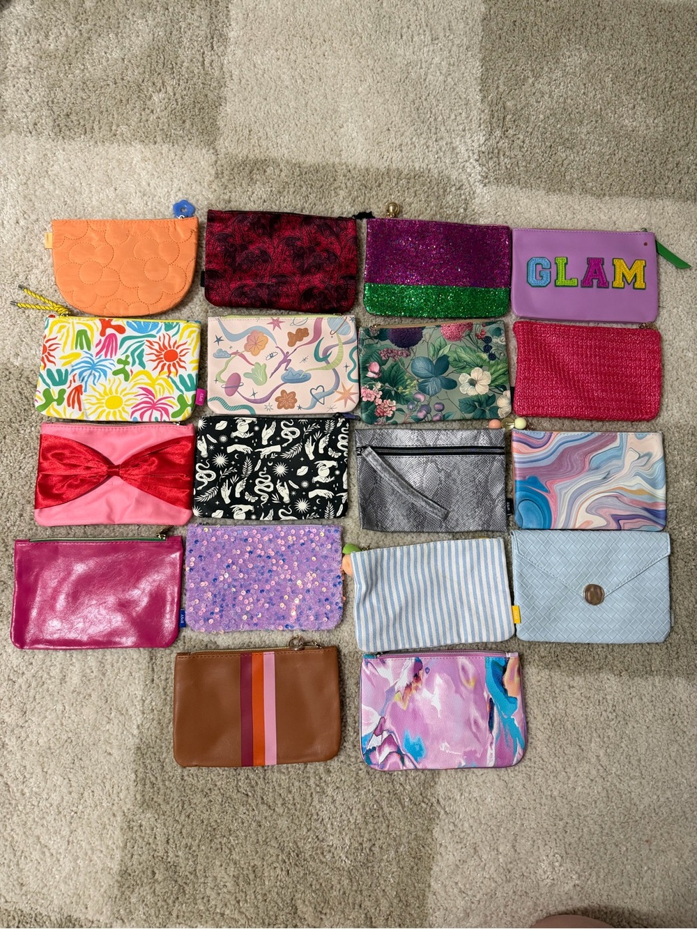 Huge Ipsy Makeup Bag Bundle – 18 Cosmetic Bags & Pouches